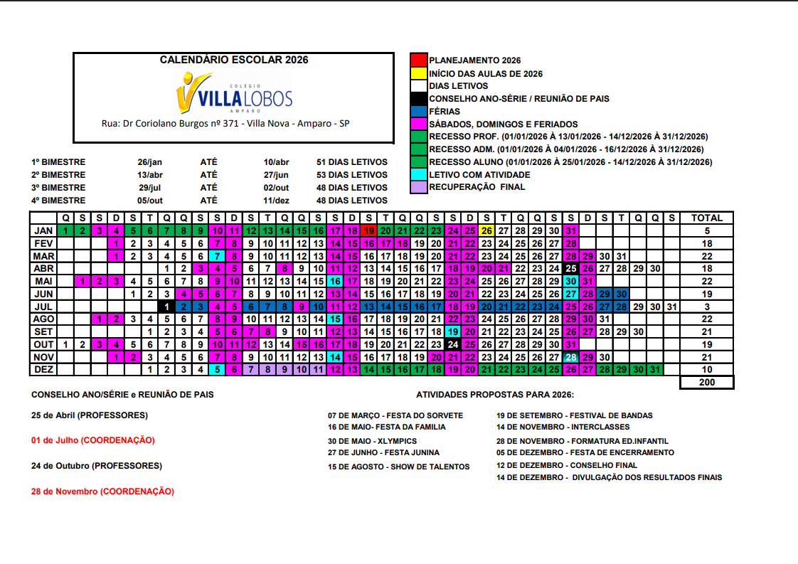 CALENDARIO 2026 OFICIAL FUND 2 E MEDIO